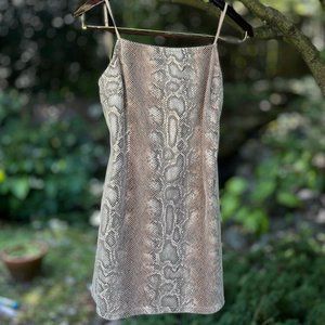 Urban outfitters backless snake print mini dress size medium